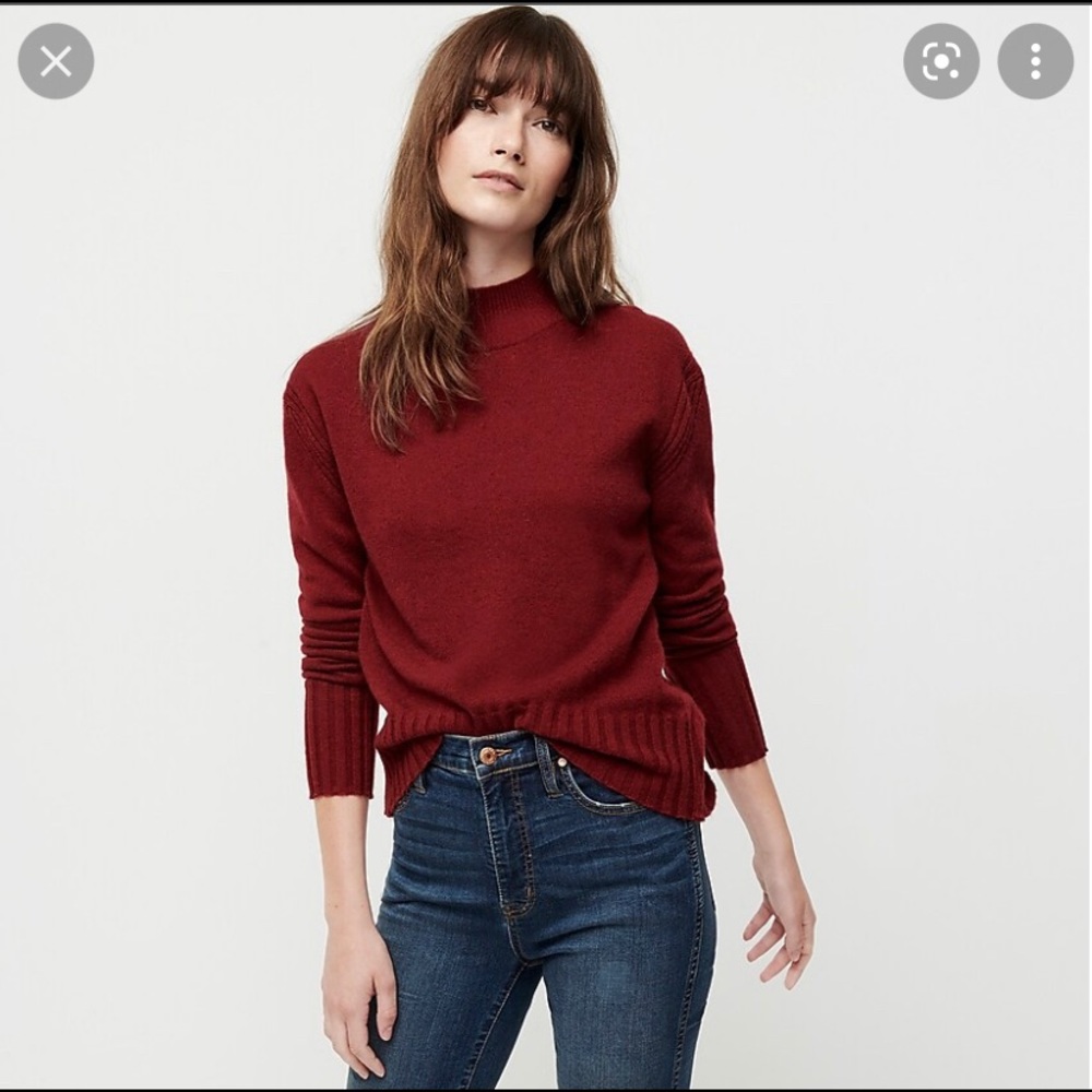 Jcrew cashmere mock neck sweater